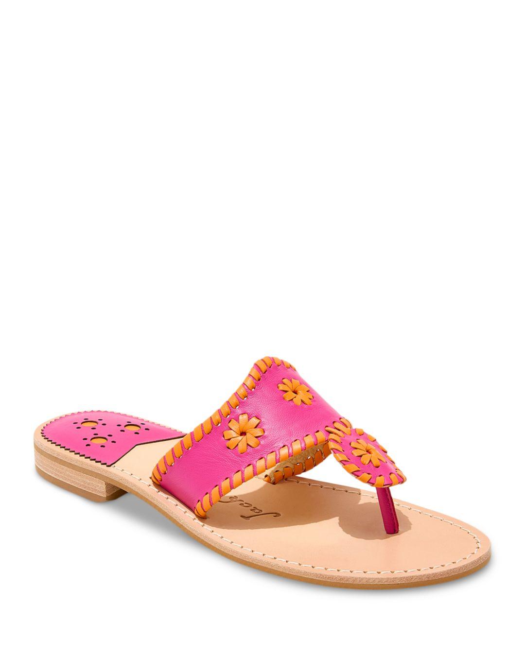 Jack Rogers Jacks Thong Sandals in Pink Lyst