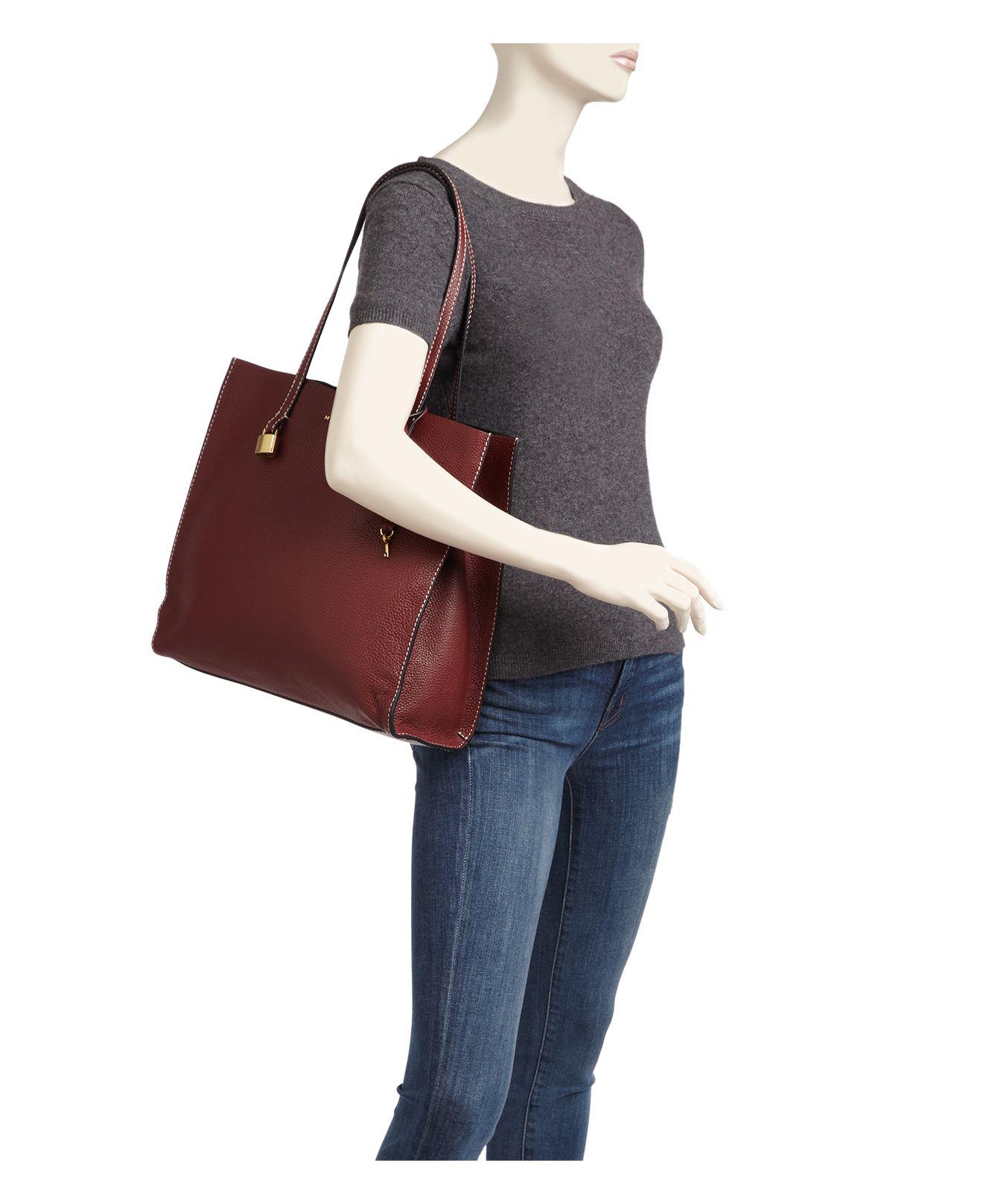 Marc Jacobs The Grind East/west Leather Tote in Pink Lyst