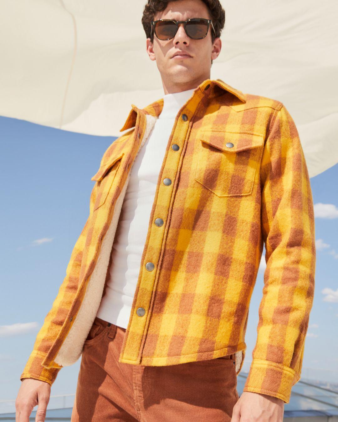 yellow shirt jacket