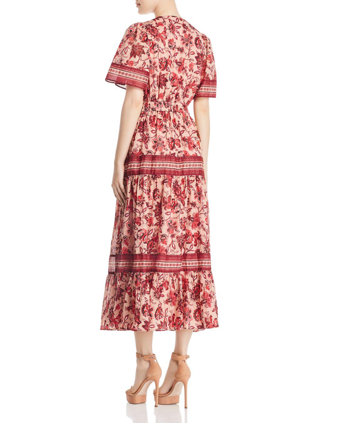 kate spade paisley blossom midi dress