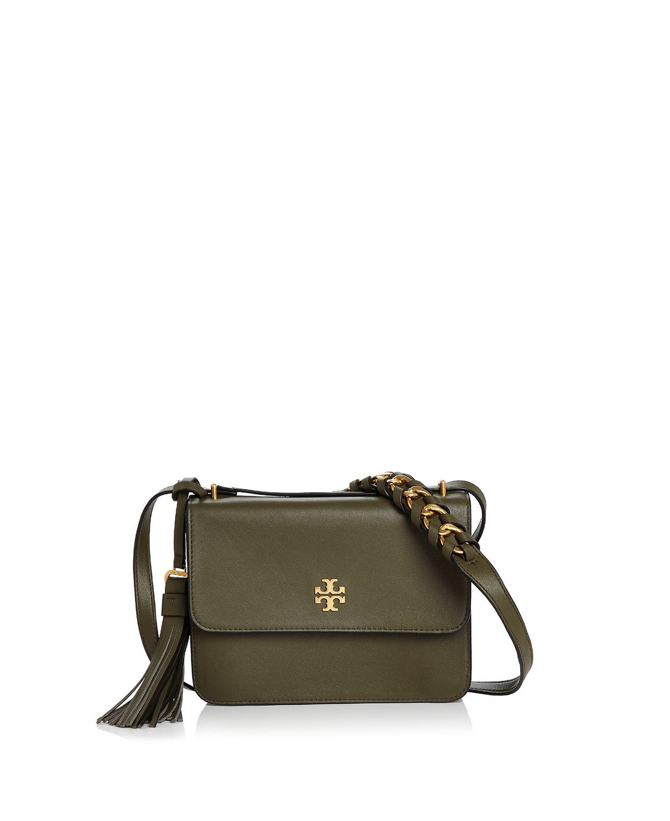 Tory Burch Brooke Leather Crossbody in Green Lyst