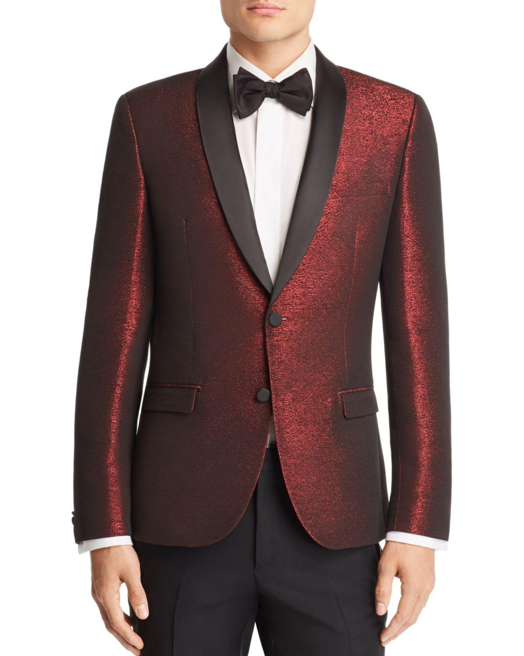 red sparkly suit jacket