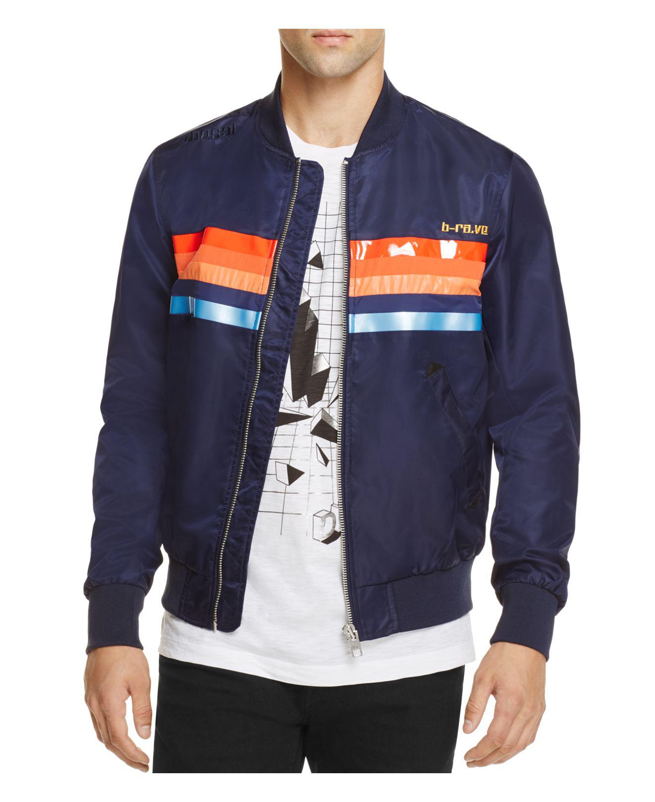 striped bomber jacket