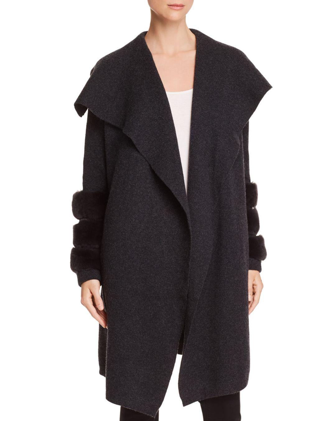 rabbit fur sweater jacket