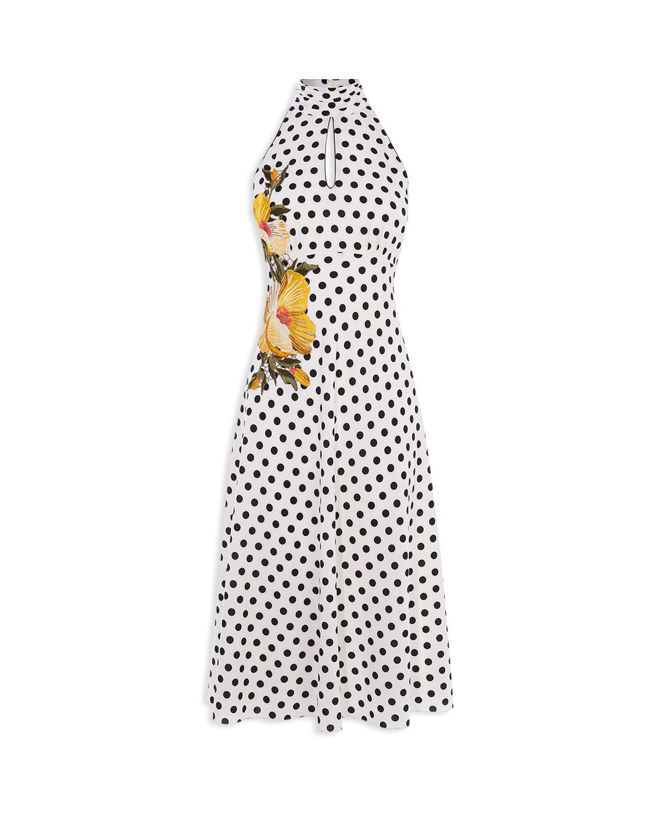 karen millen polka dot maxi dress