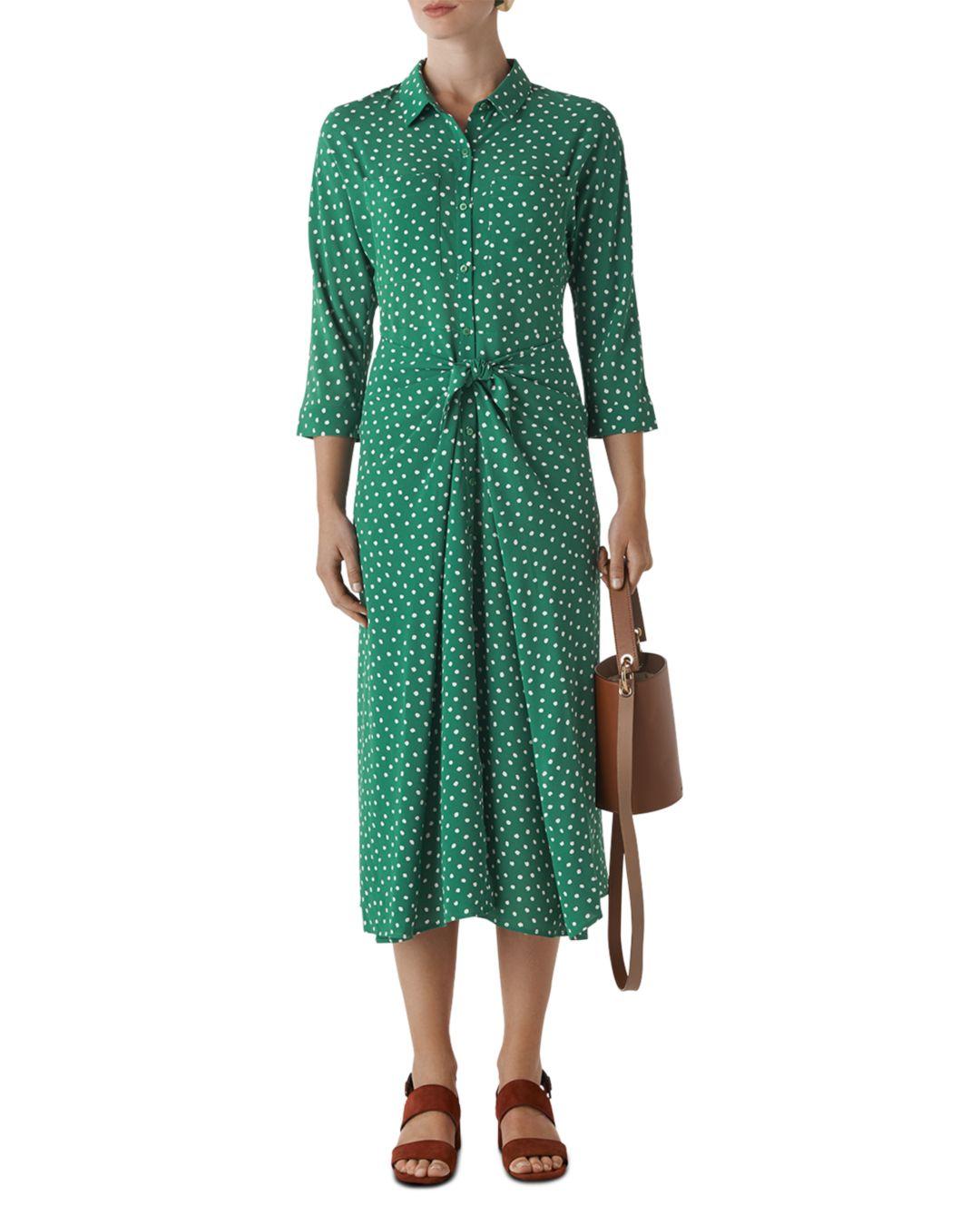 whistles spot print maxi dress