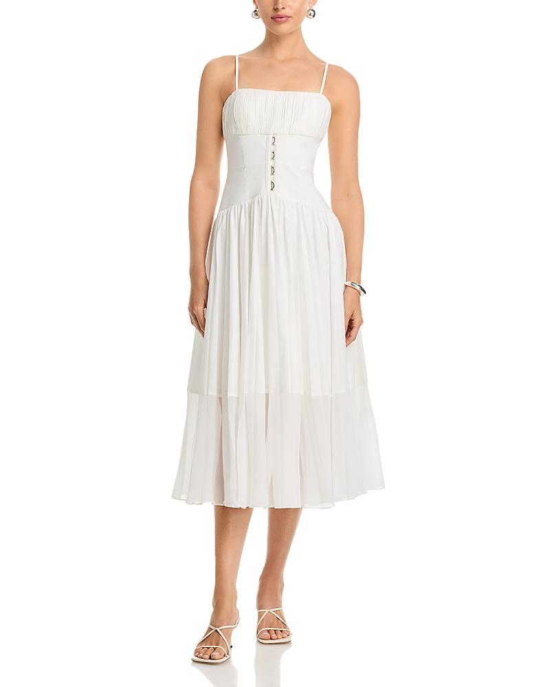 open lace back dress Pleated Gown – BCBGMAXAZRIA main image 0