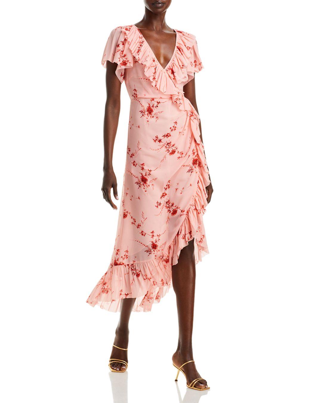 Cinq À Sept Fleur Sheilla Midi Dress in Pink | Lyst