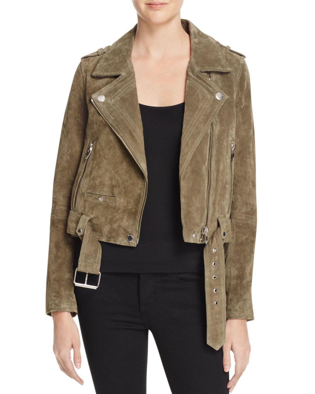 Blank NYC Suede Moto Jacket in Olive Green (Green) Lyst