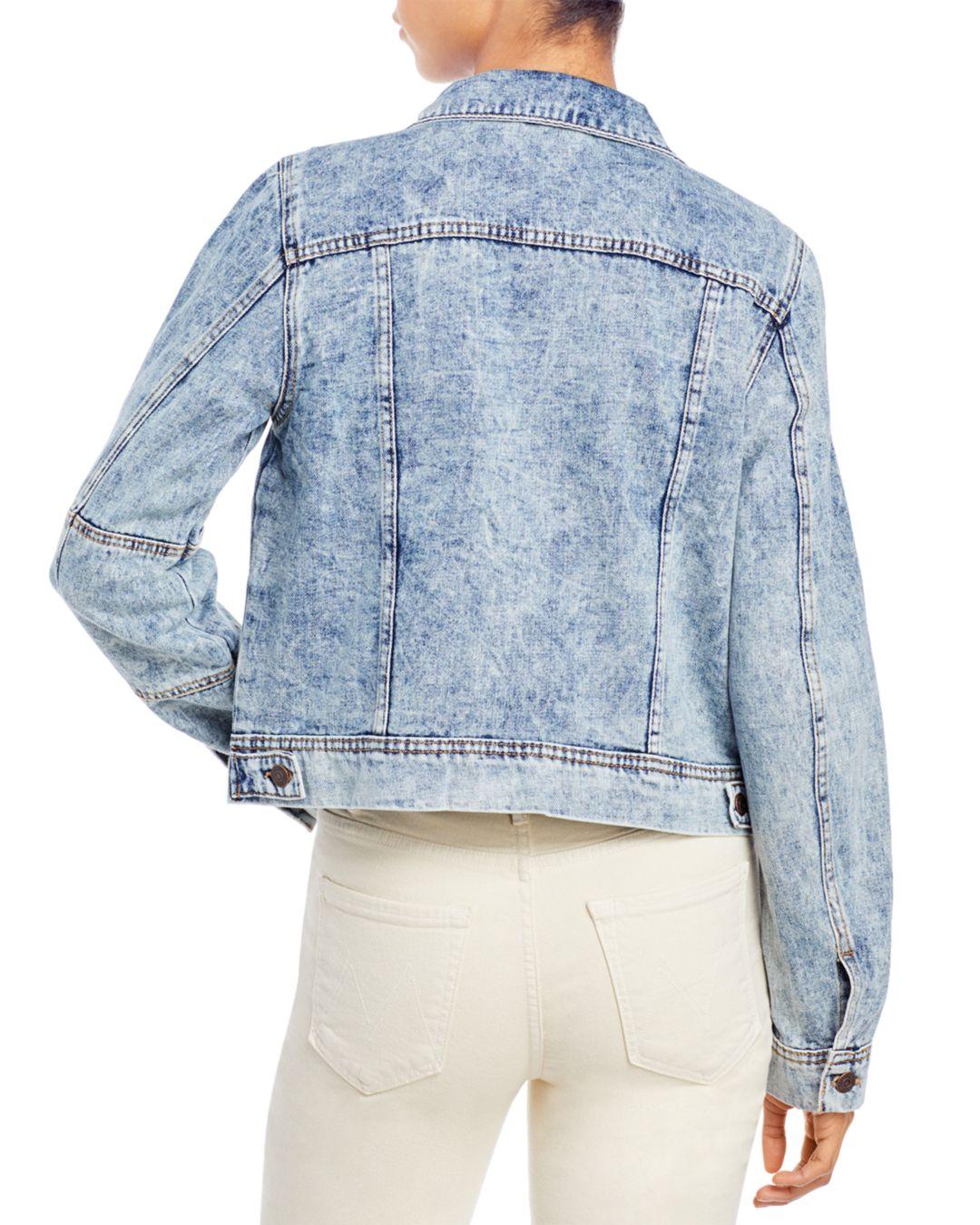 rumors washed black denim jacket