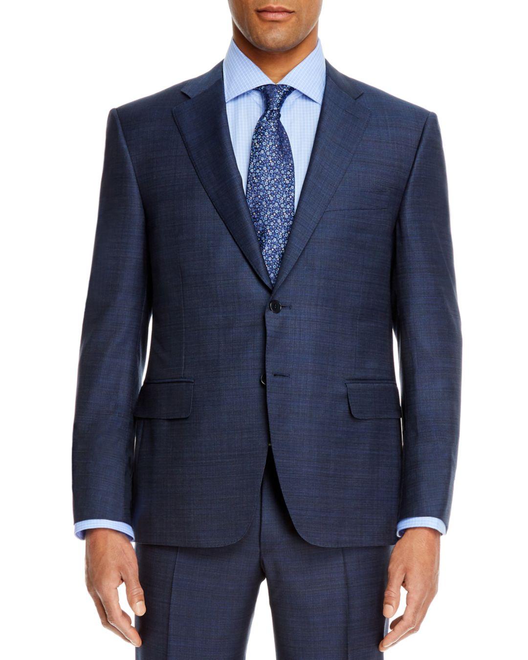 Canali Wool Classic Fit Navy Suit in Blue for Men Lyst