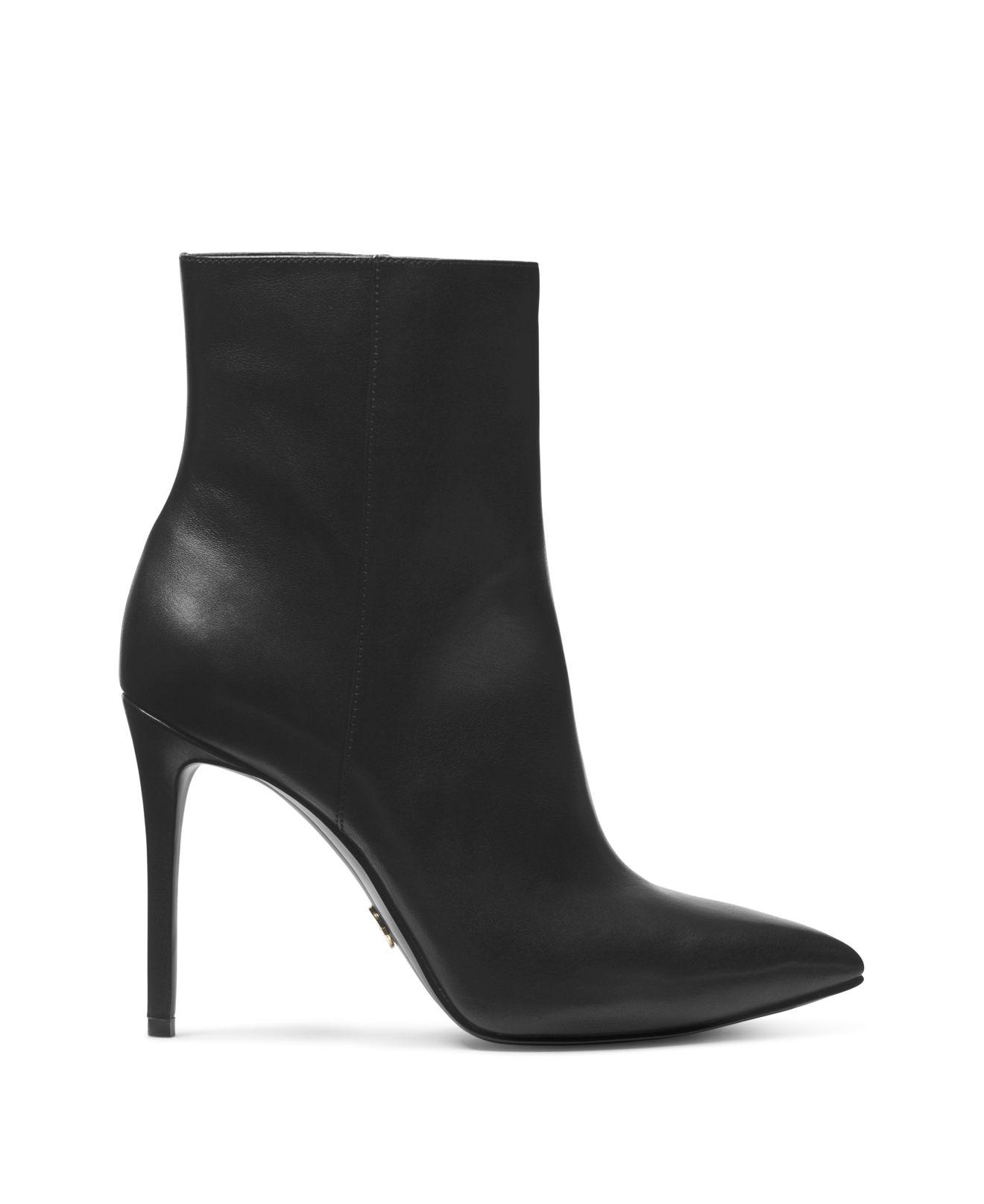 MICHAEL Michael Kors Leona Leather High-heel Booties in Black - Lyst