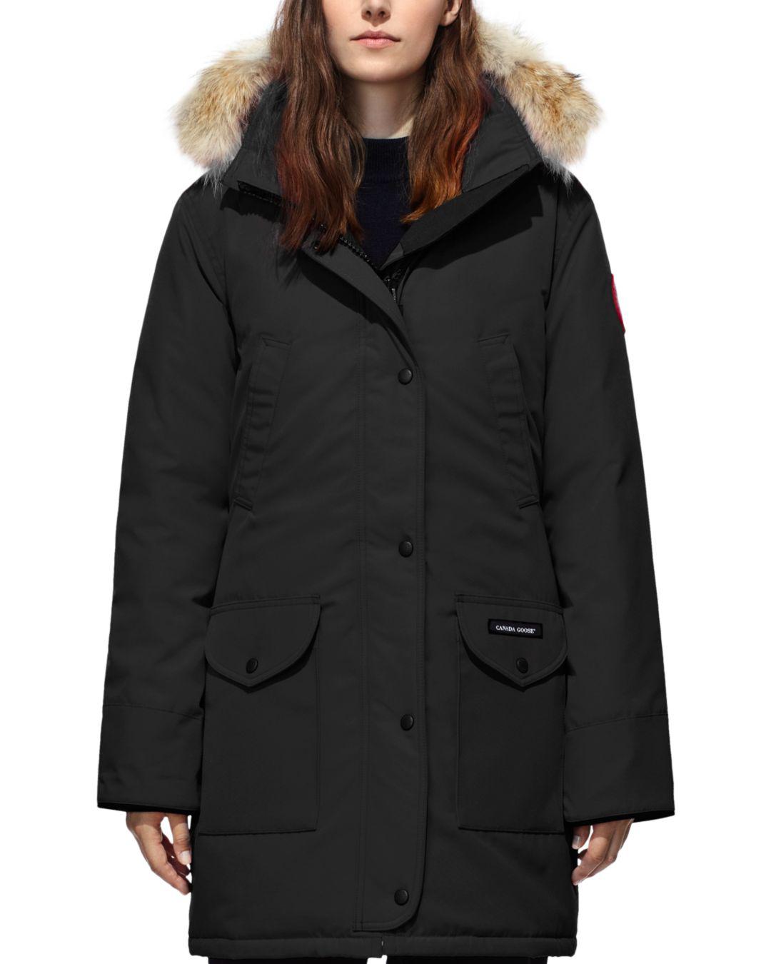 Canada Goose Goose Trillium Down Parka Coat W/ Natural Coyote Fur Trim