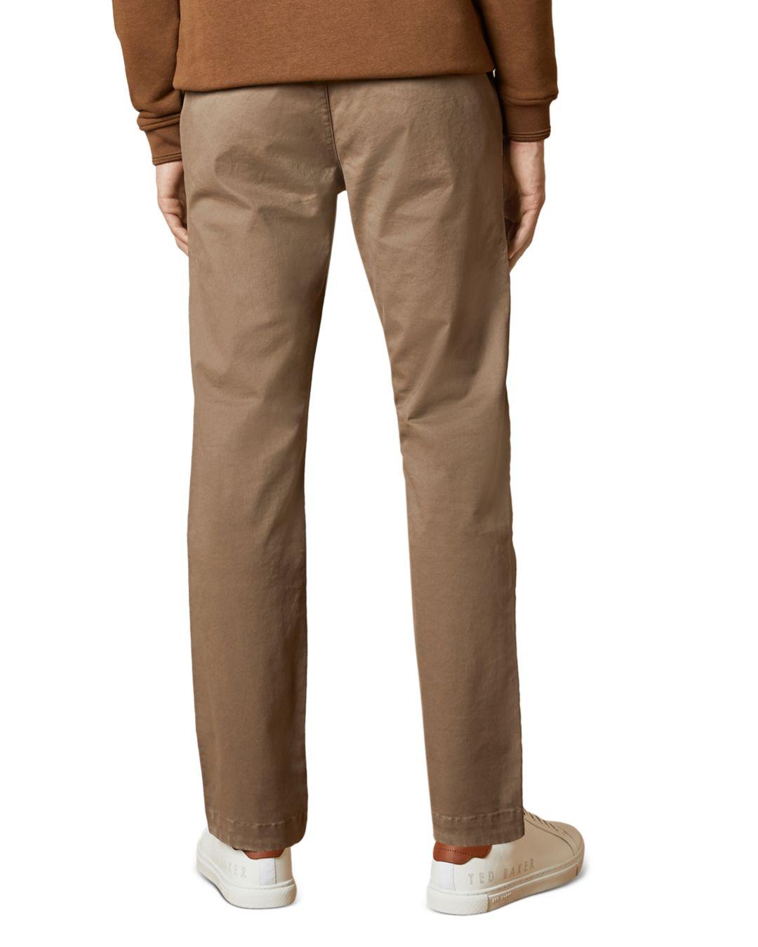 Ted Baker Cotton Ted Bake Sincere Slim Fit Chinos in Natural for Men - Lyst