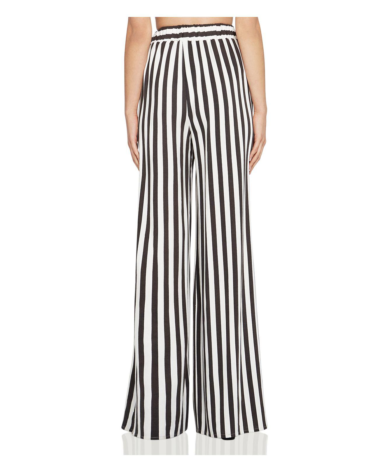 Lyst - Bcbgeneration Striped Palazzo Pants in Black