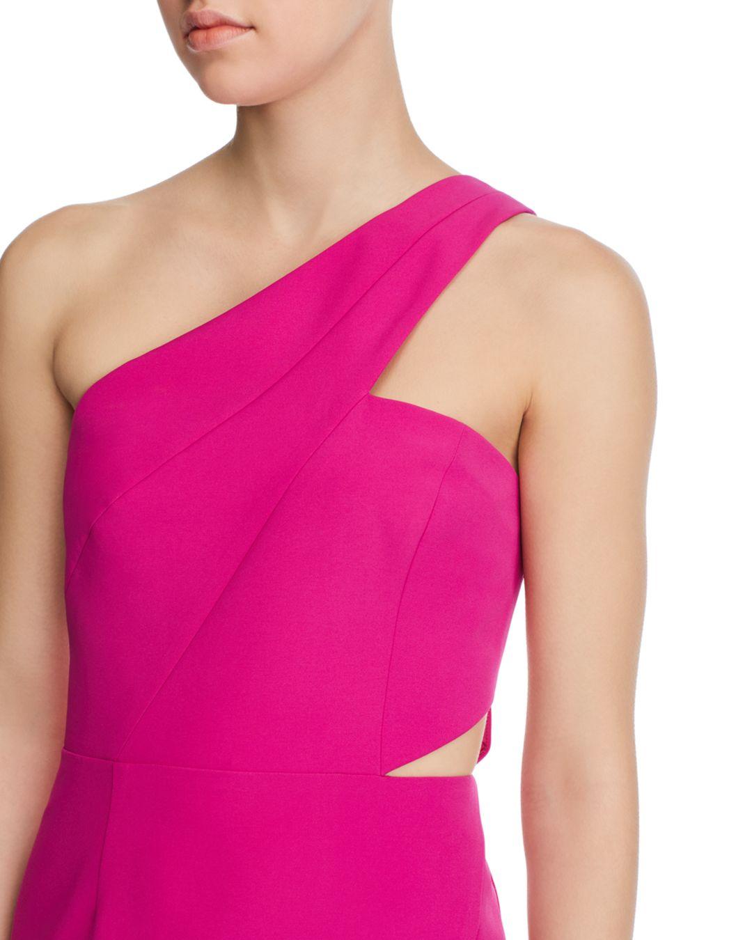 Shoulder Crepe Cutout Gown in Electric ...