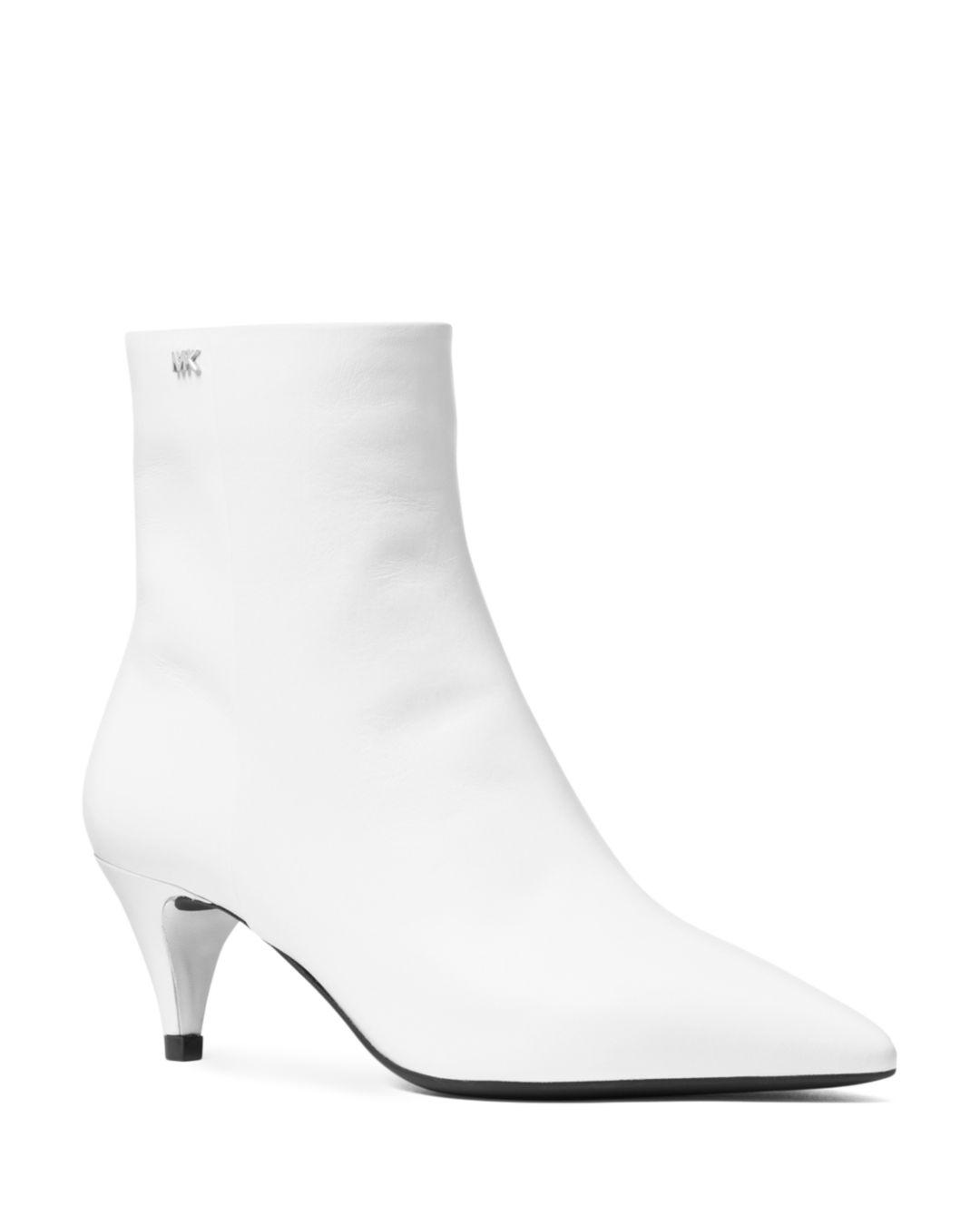 MICHAEL Michael Kors Blaine Flex Kitten Bootie (black Nappa) Women's Boots  in White - Lyst