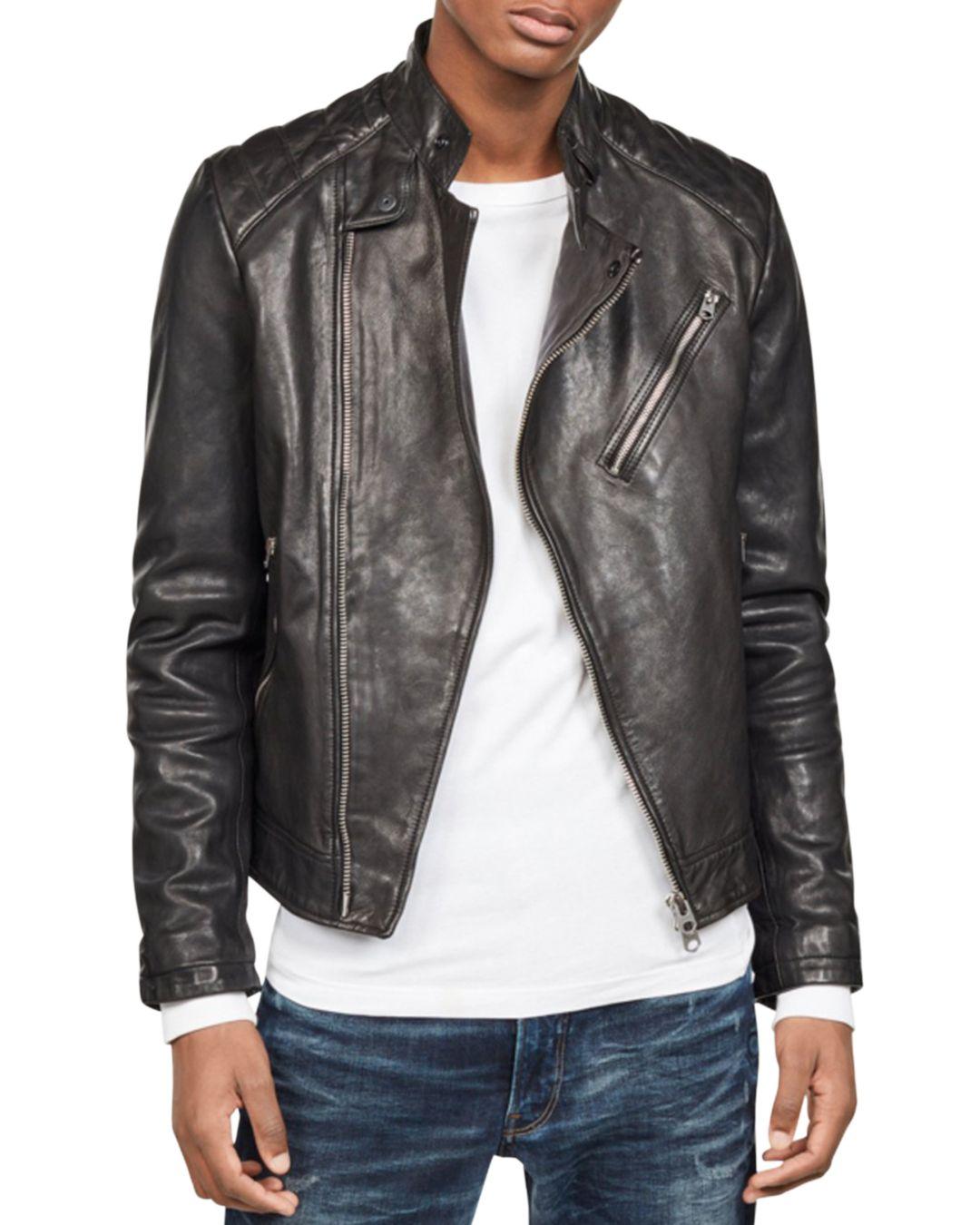 Star Raw Suzuki Slim Fit Leather Moto 
