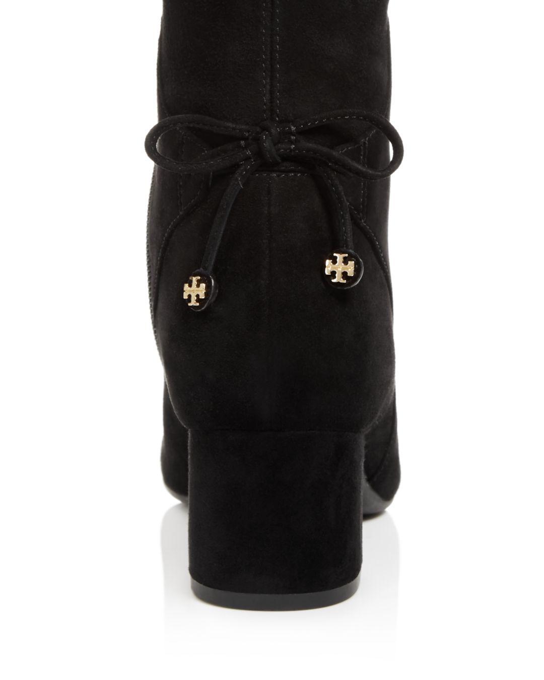 Tory Burch Women's Laila Suede Over-the-knee Boots in Carbon (Black) - Lyst