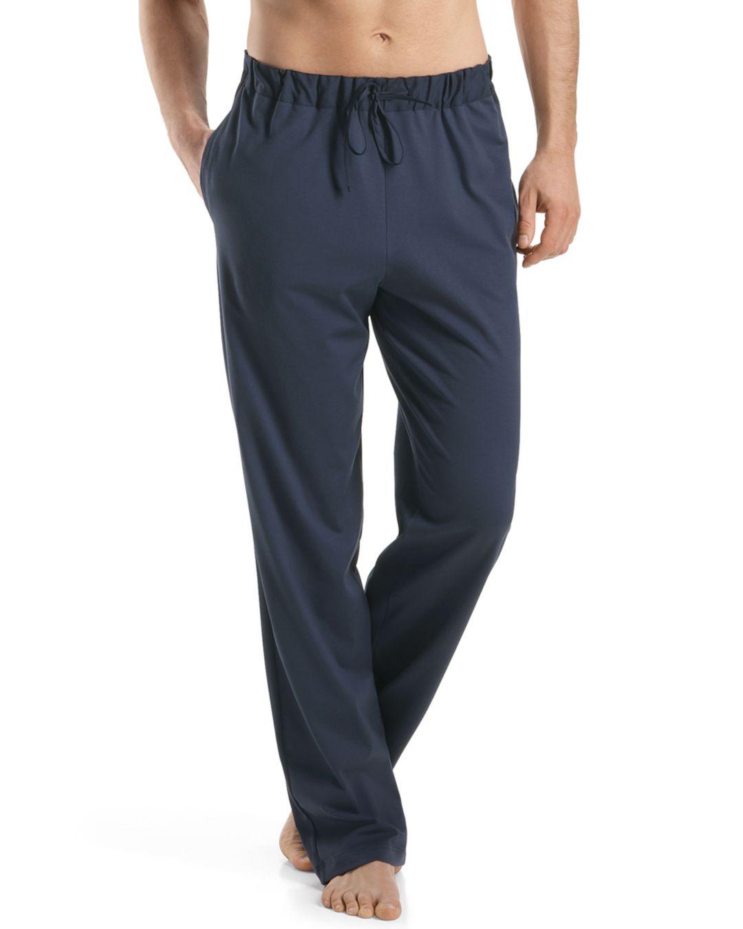 Hanro Cotton Night & Day Lounge Pants in Black Iris (Black) for Men ...