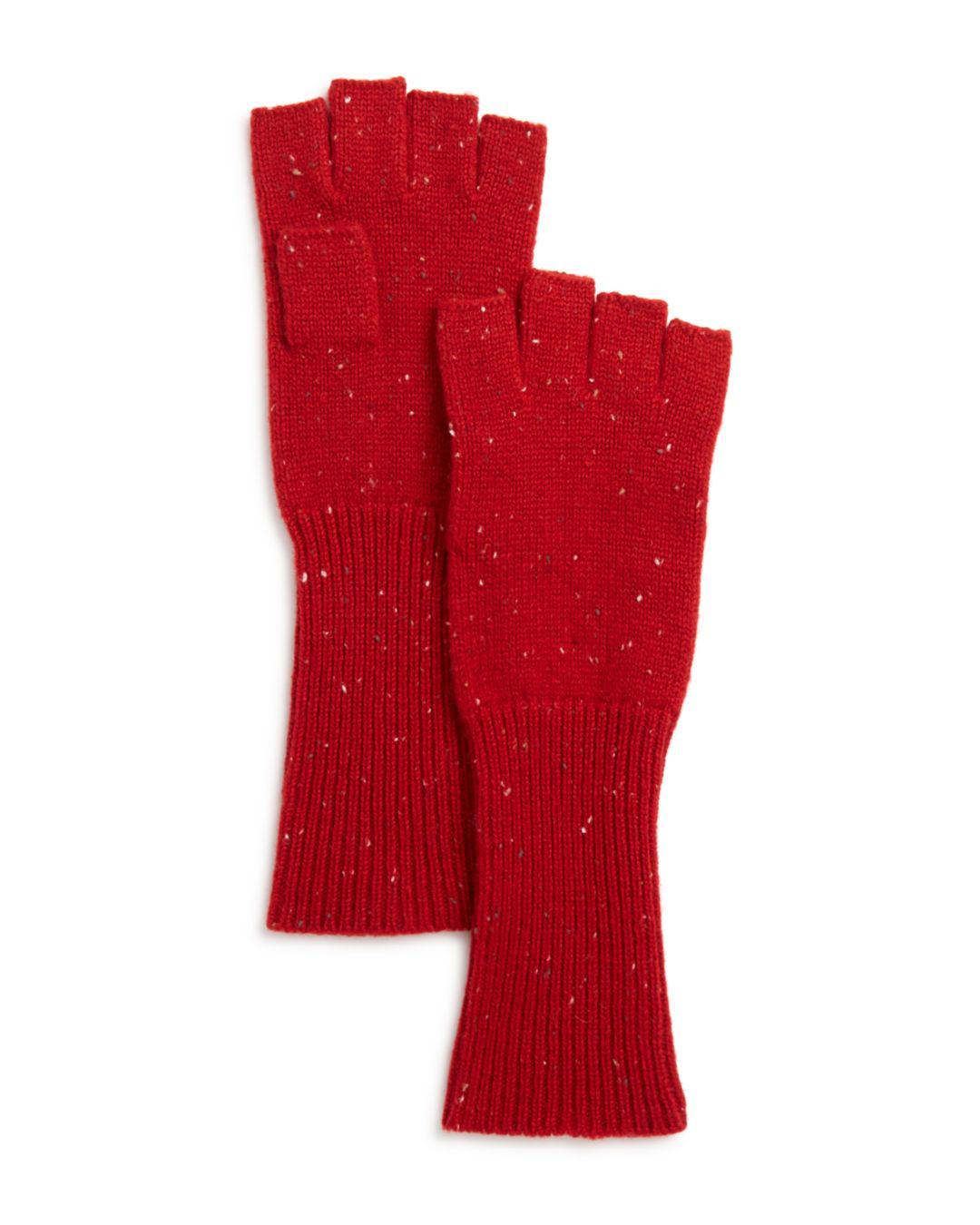 red cashmere gloves
