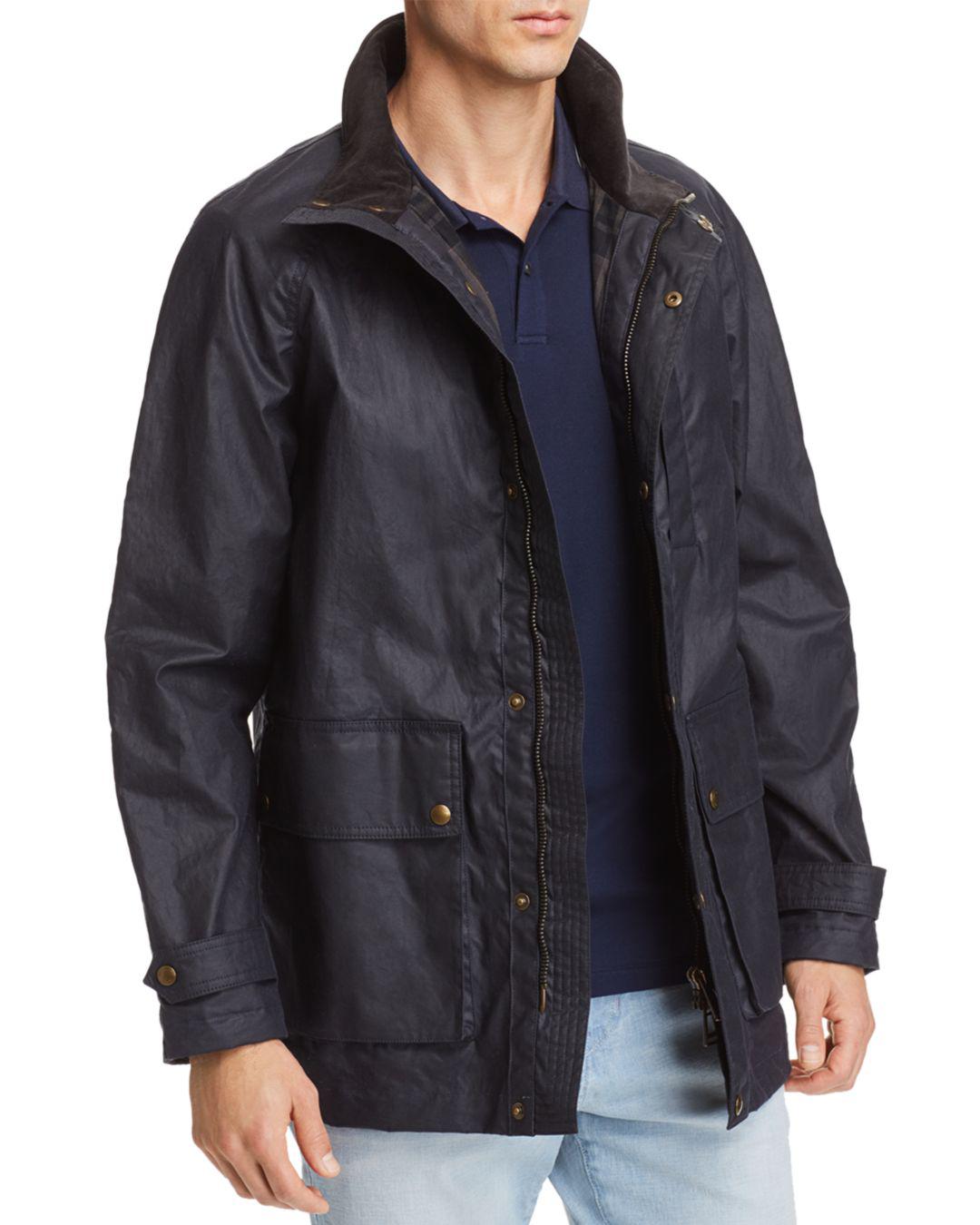 Belstaff Rutford Waxed Field Jacket in Blue for Men Lyst