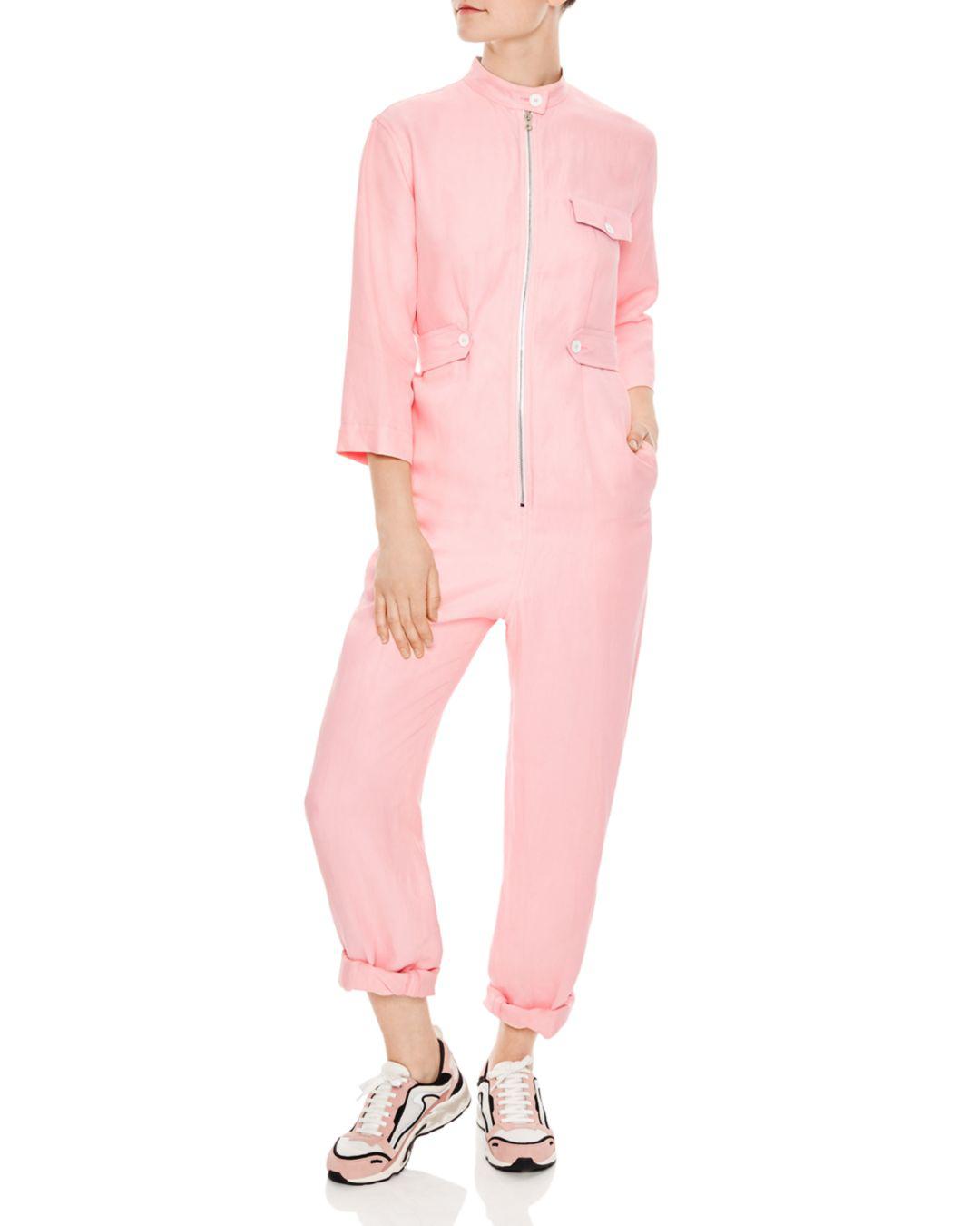 sandro pink jumpsuit