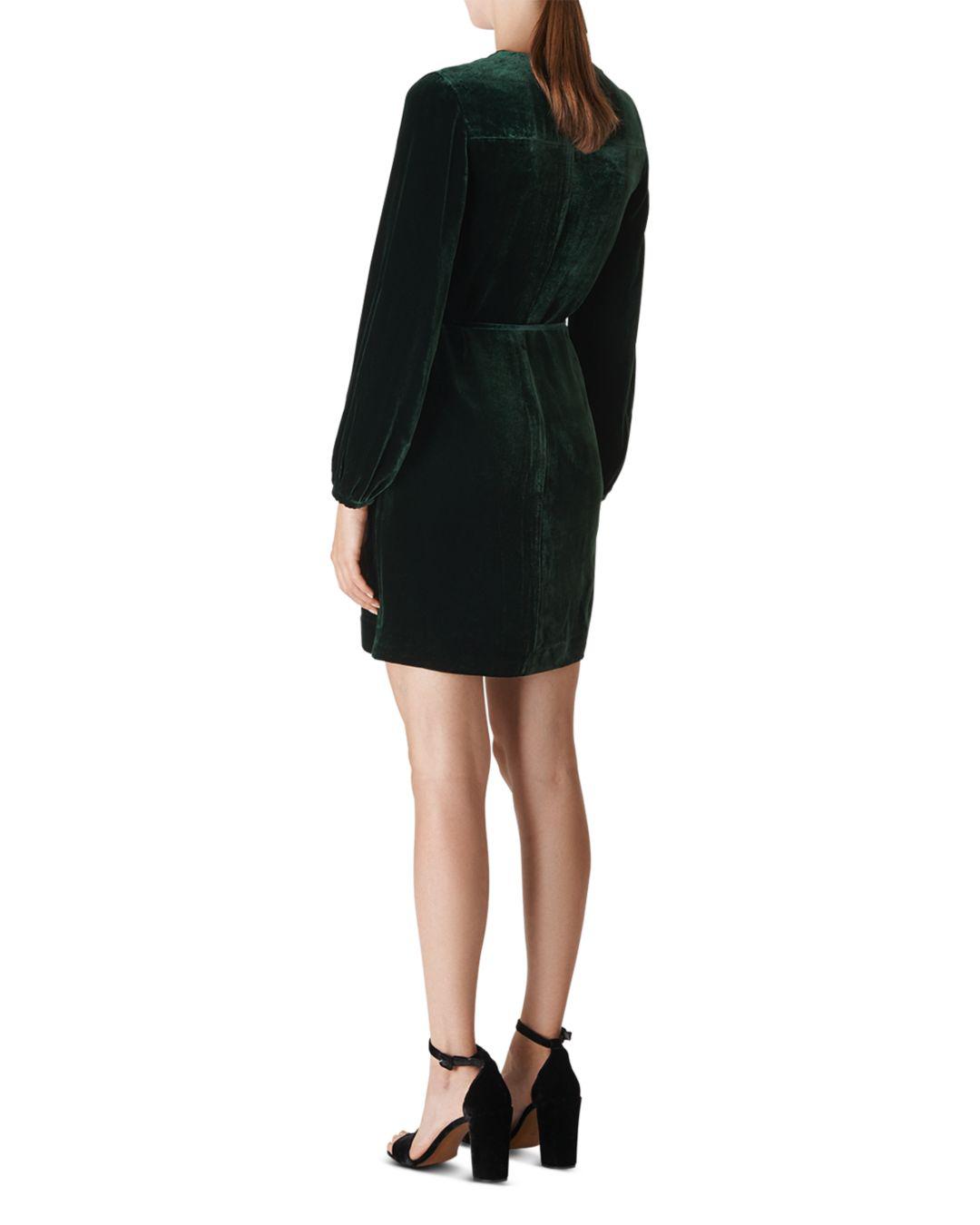 lavone silk mix velvet dress