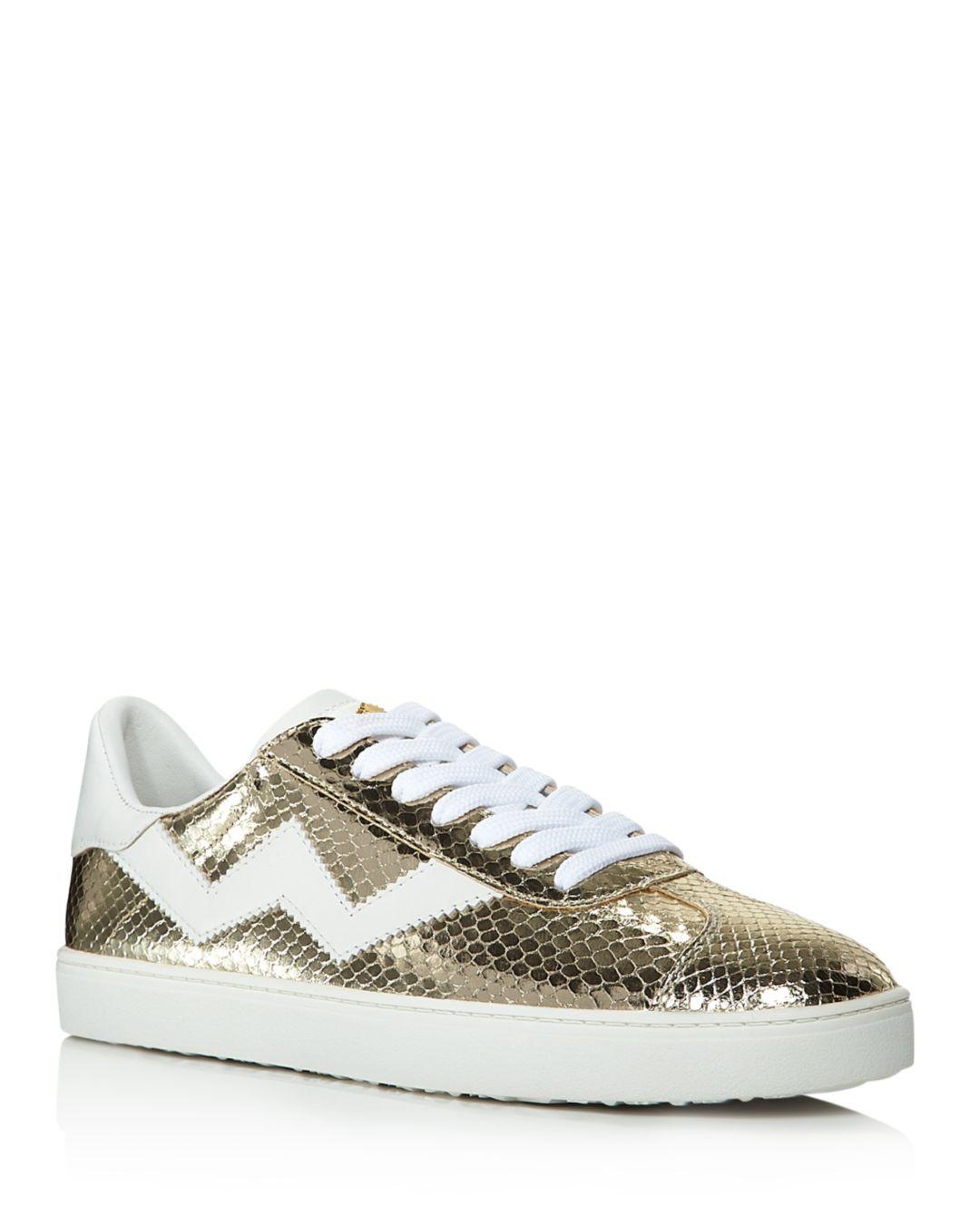 stuart weitzman metallic sneakers
