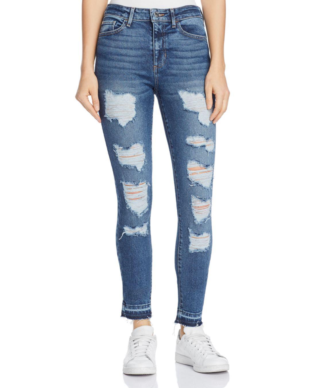 Guess Denim 1981 Destroyed Skinny Jeans In Bayside Light in Blue - Lyst