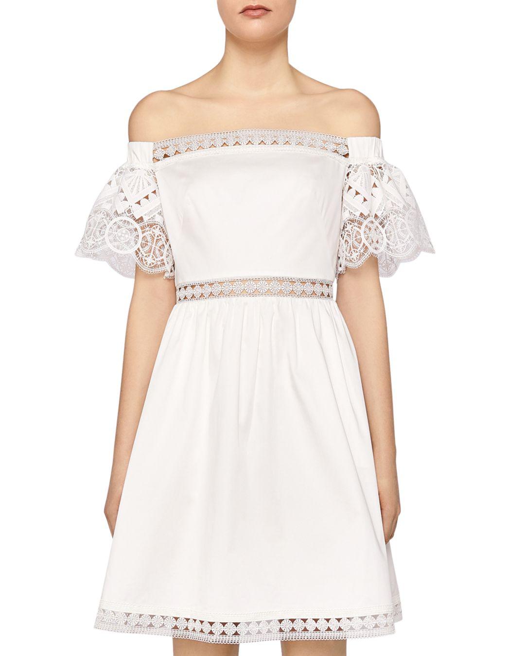 ted baker white off shoulder dress