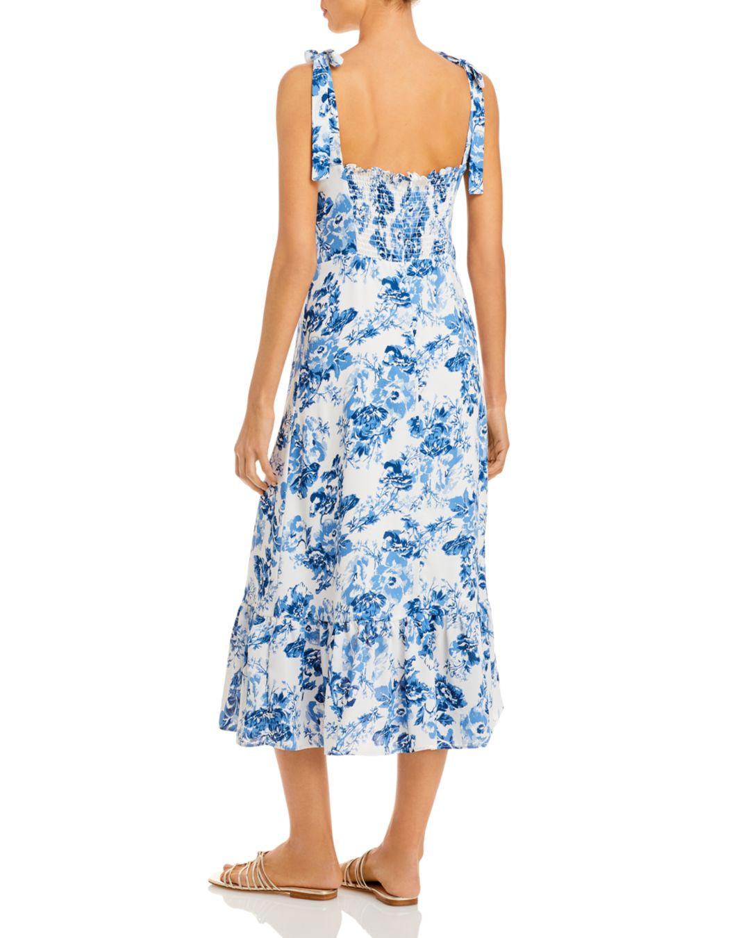 De Jouy Sleeveless Floral Midi Dress 