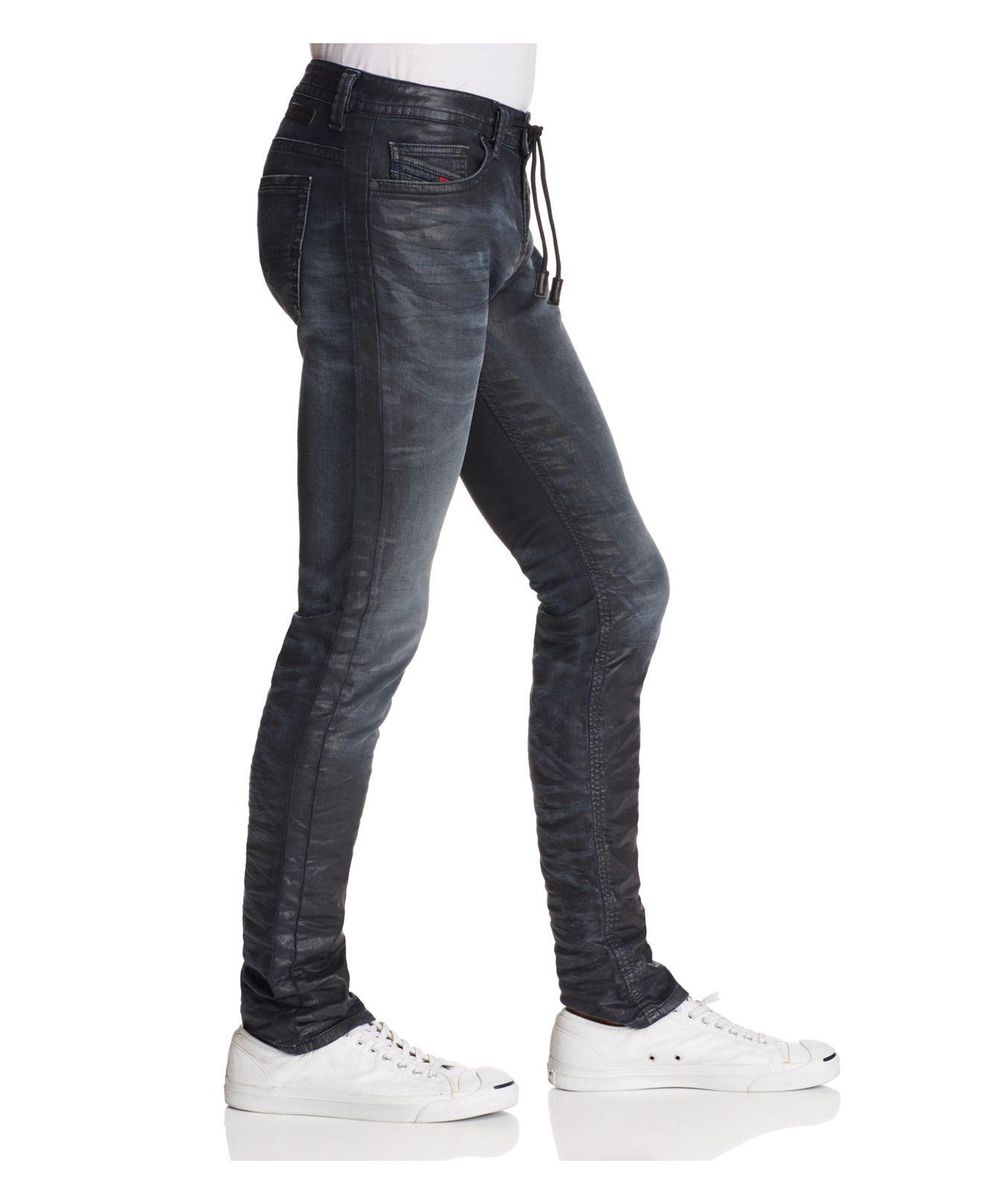 Lyst - Diesel Thavar Spc-ne Slim Fit Jog Jeans In Black in Black for Men