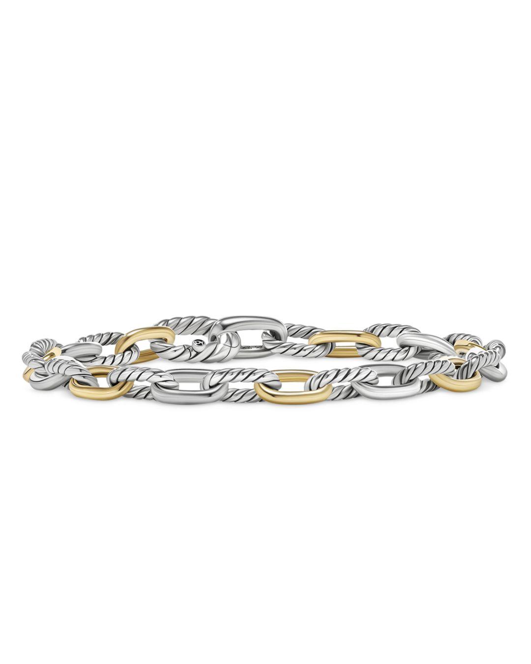 David Yurman Dy Madison® Chain Bracelet In Sterling Silver With 18k