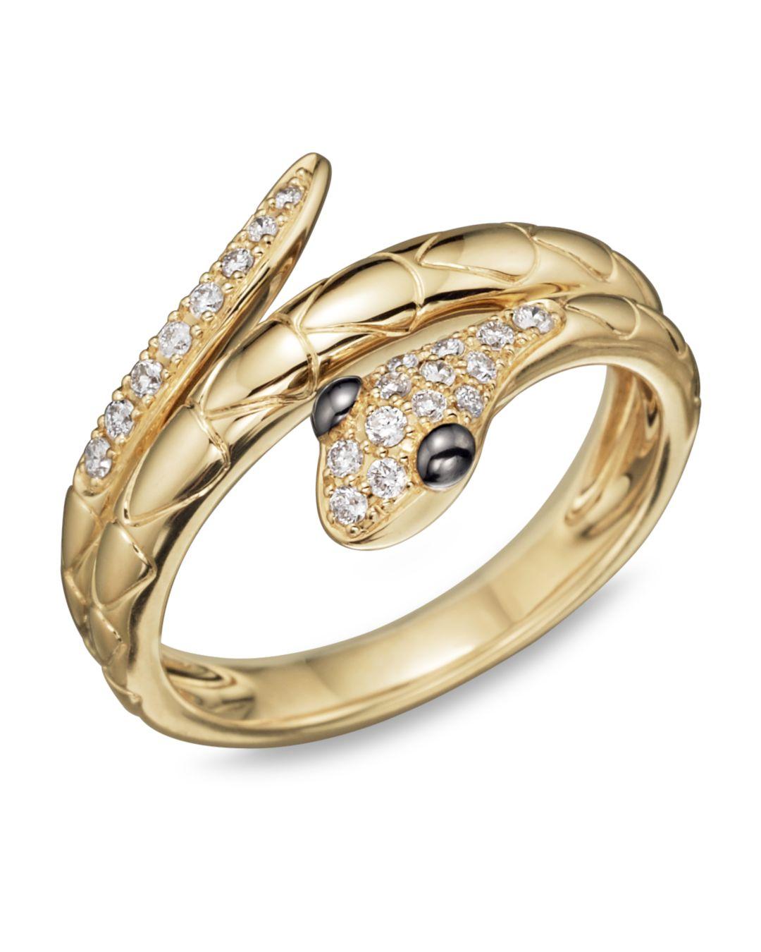 Download Bloomingdale's Diamond Snake Ring In 14k Yellow Gold in ...