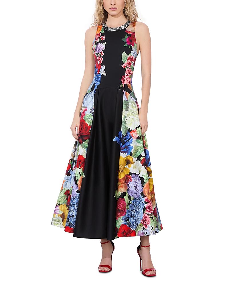 Alice+Olivia■Adley Floral Panel Midi Dress■ドレス Alice + Olivia Adley Floral Panel Midi Dress in Blue | Lyst
