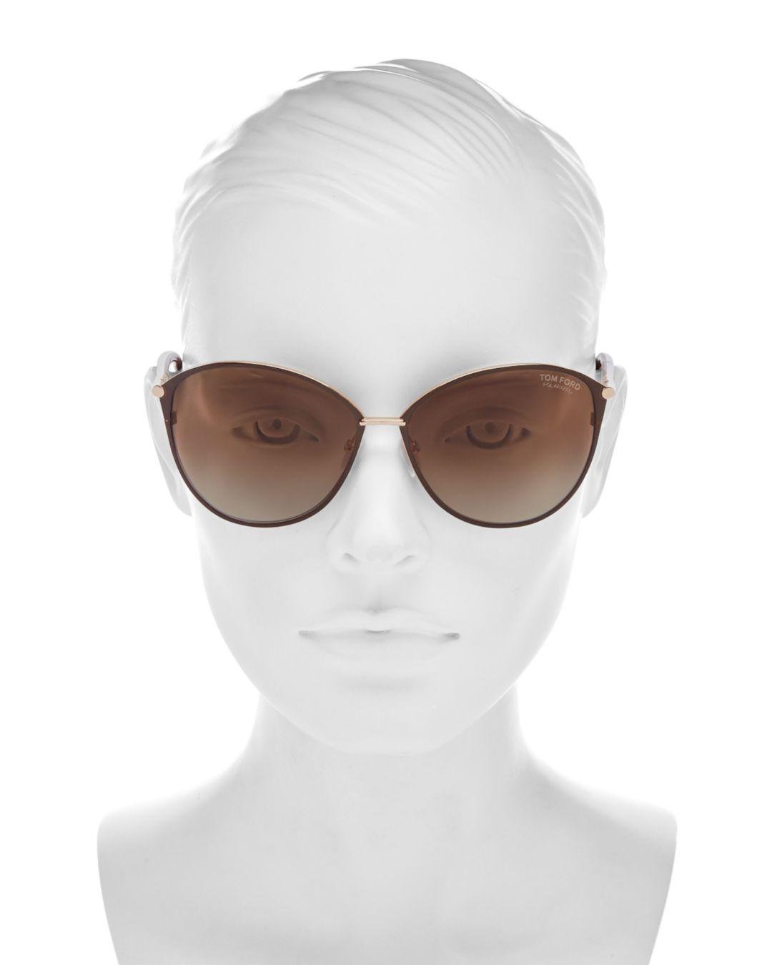 Tom Ford Women's Penelope Polarized Cat Eye Sunglasses in Brown - Lyst