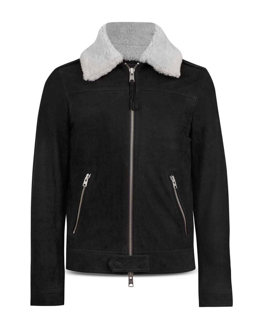 Allsaints Men S Lock Leather Jacket In Black For Men Lyst
