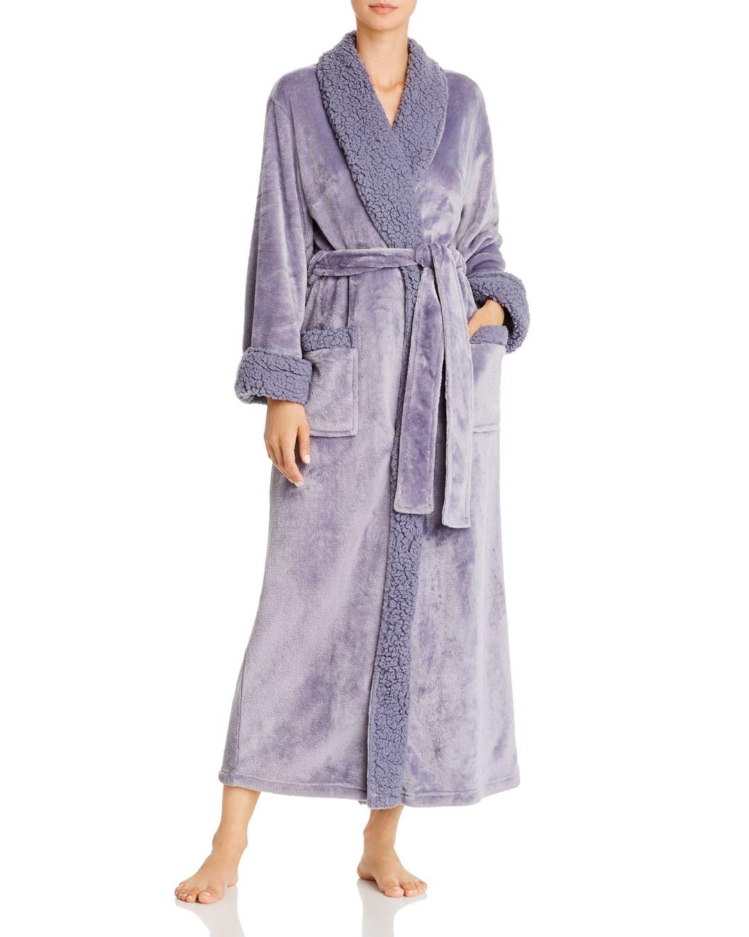 Natori Synthetic Long Plush Robe in Blue Granite (Purple) Lyst