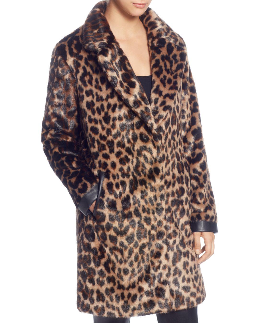 tahari leopard coat