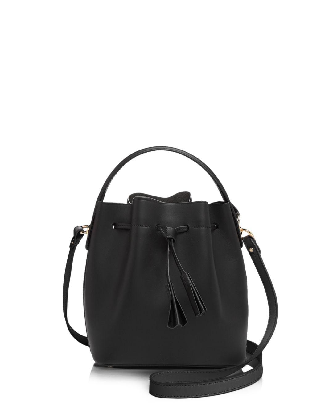 Celine Lefebure Karin Mini Leather Bucket Bag in Black - Lyst