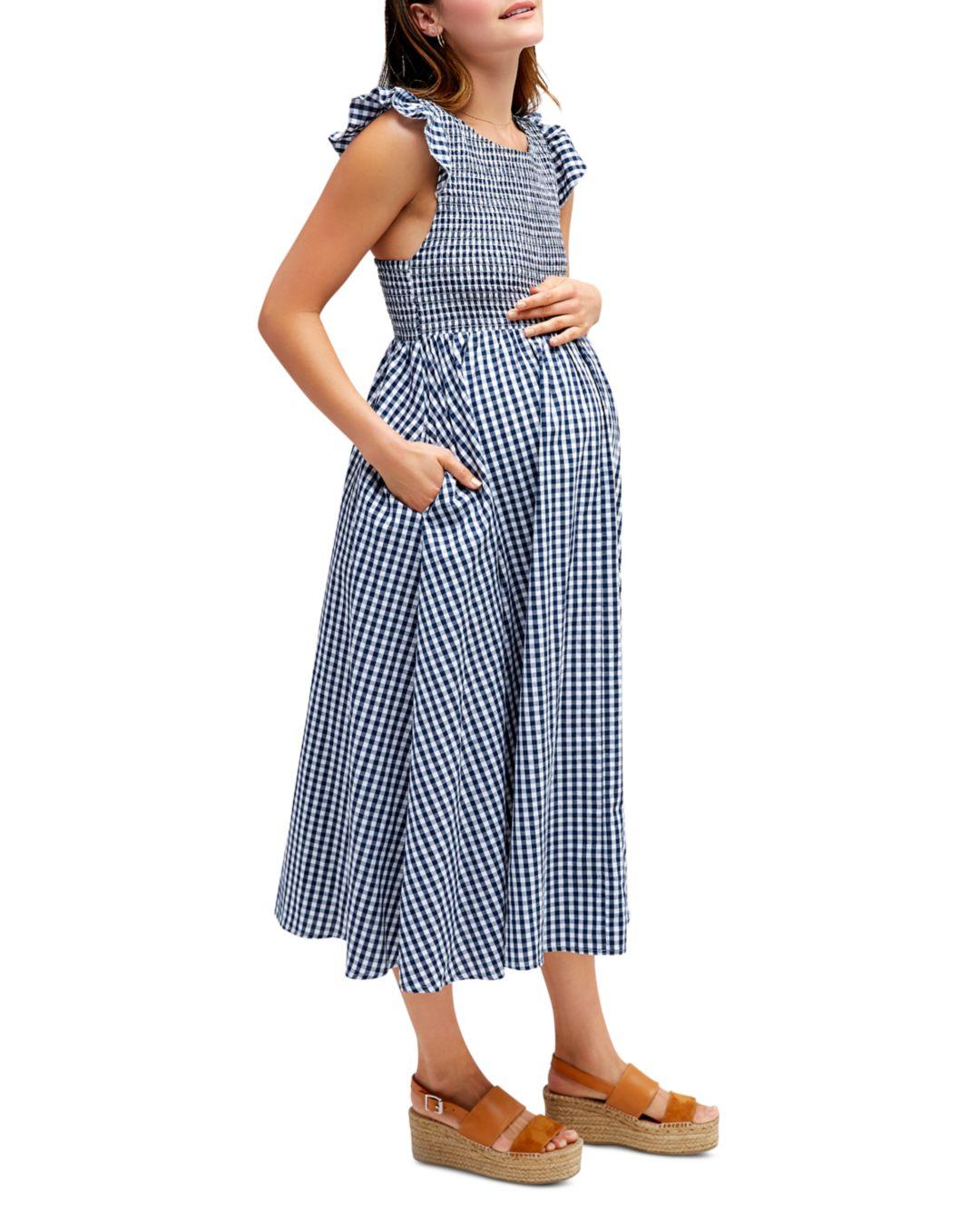 maternity gingham dress