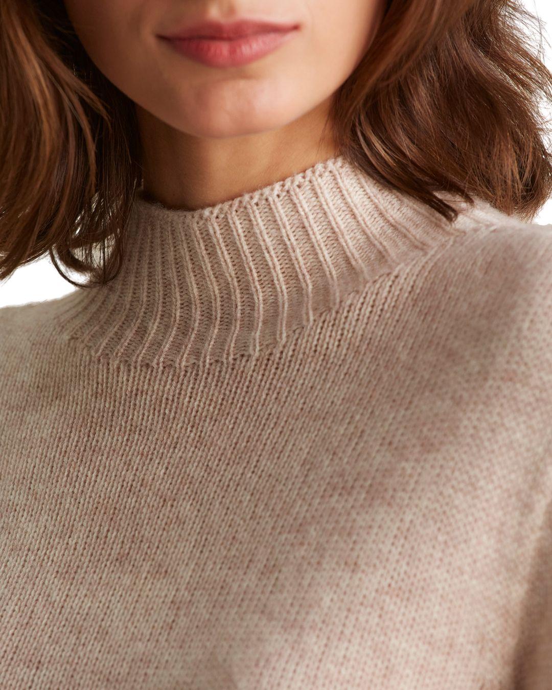 Gerard Darel Wool - Blend Laia Mock Neck Sweater in Natural | Lyst