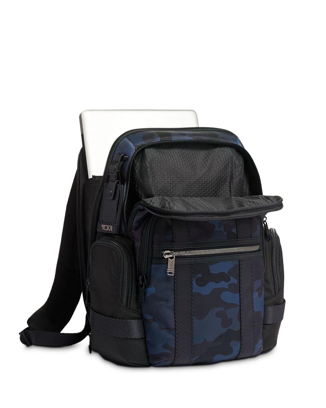 tumi blue camo backpack