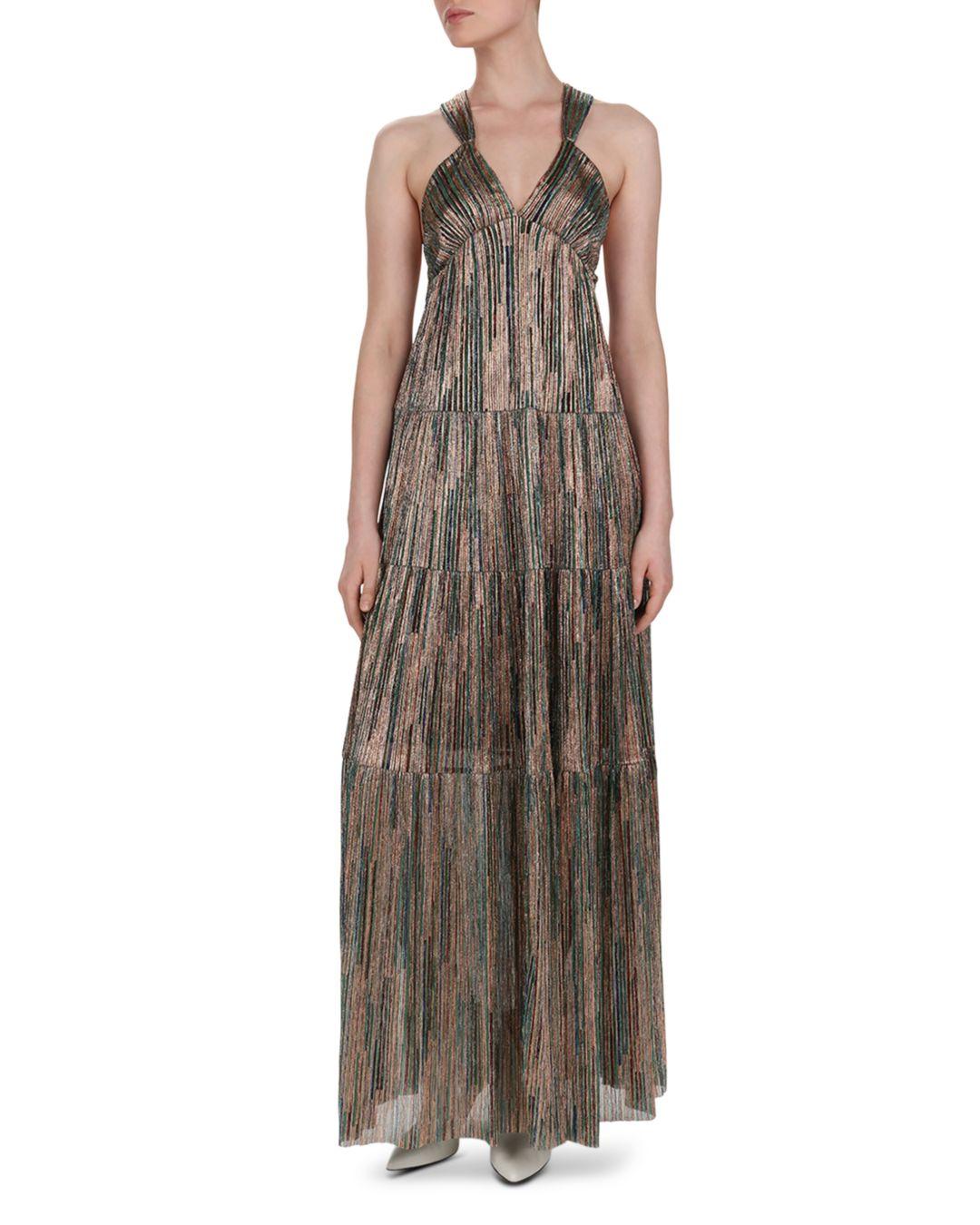 Ba&sh Salsa Tiered Metallic Maxi Dress in Metallic Lyst