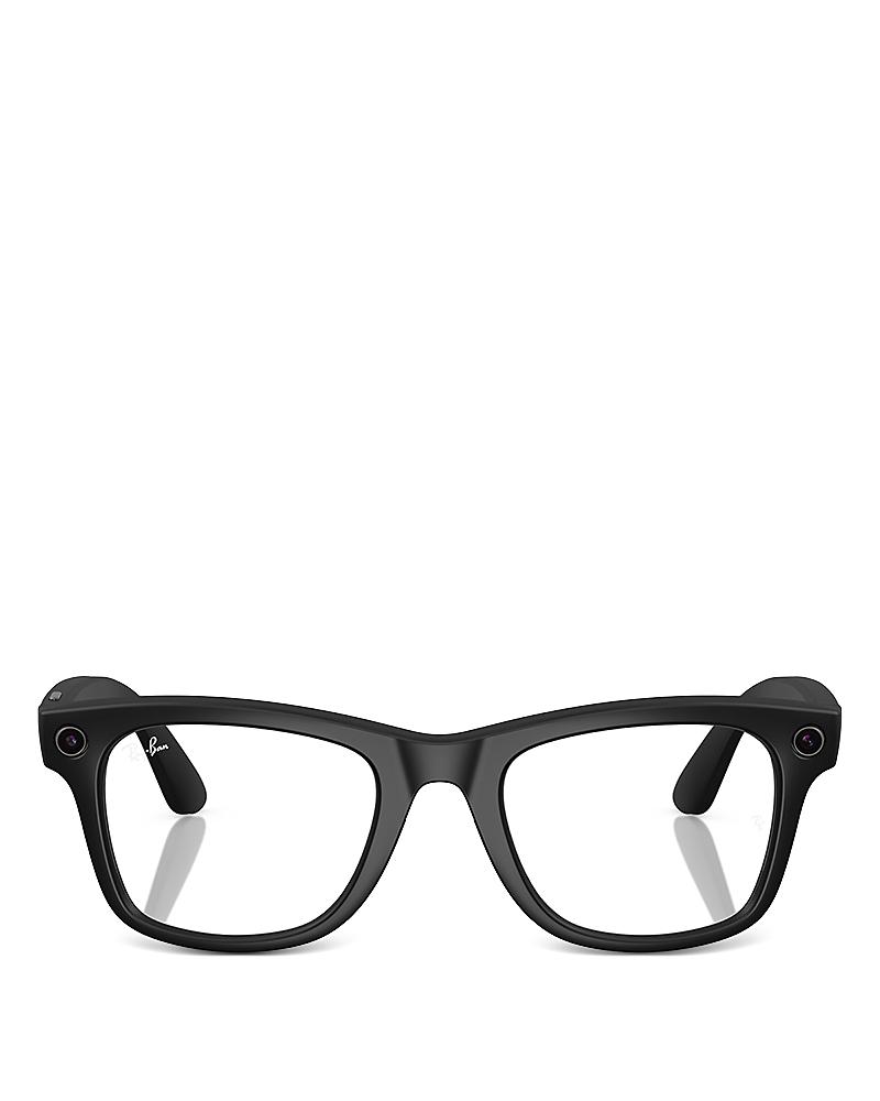 Ray-Ban Meta Wayfarer Large Square Ai Glasses, 53Mm in Black for