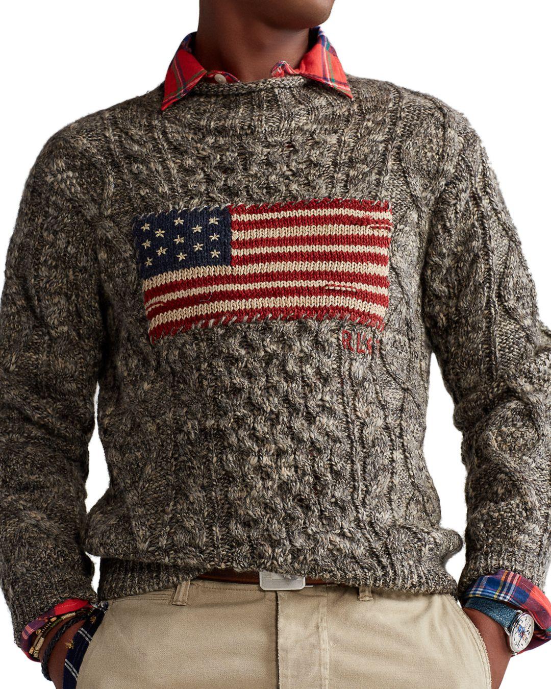 Top 96+ imagen ralph lauren flag sweater mens - Thptnganamst.edu.vn