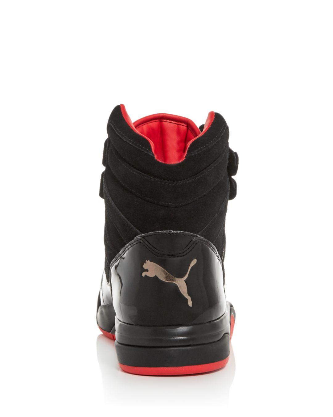 PUMA Men's Palace Guard Mid Red Carpet Sneakers in Black for Men | Lyst