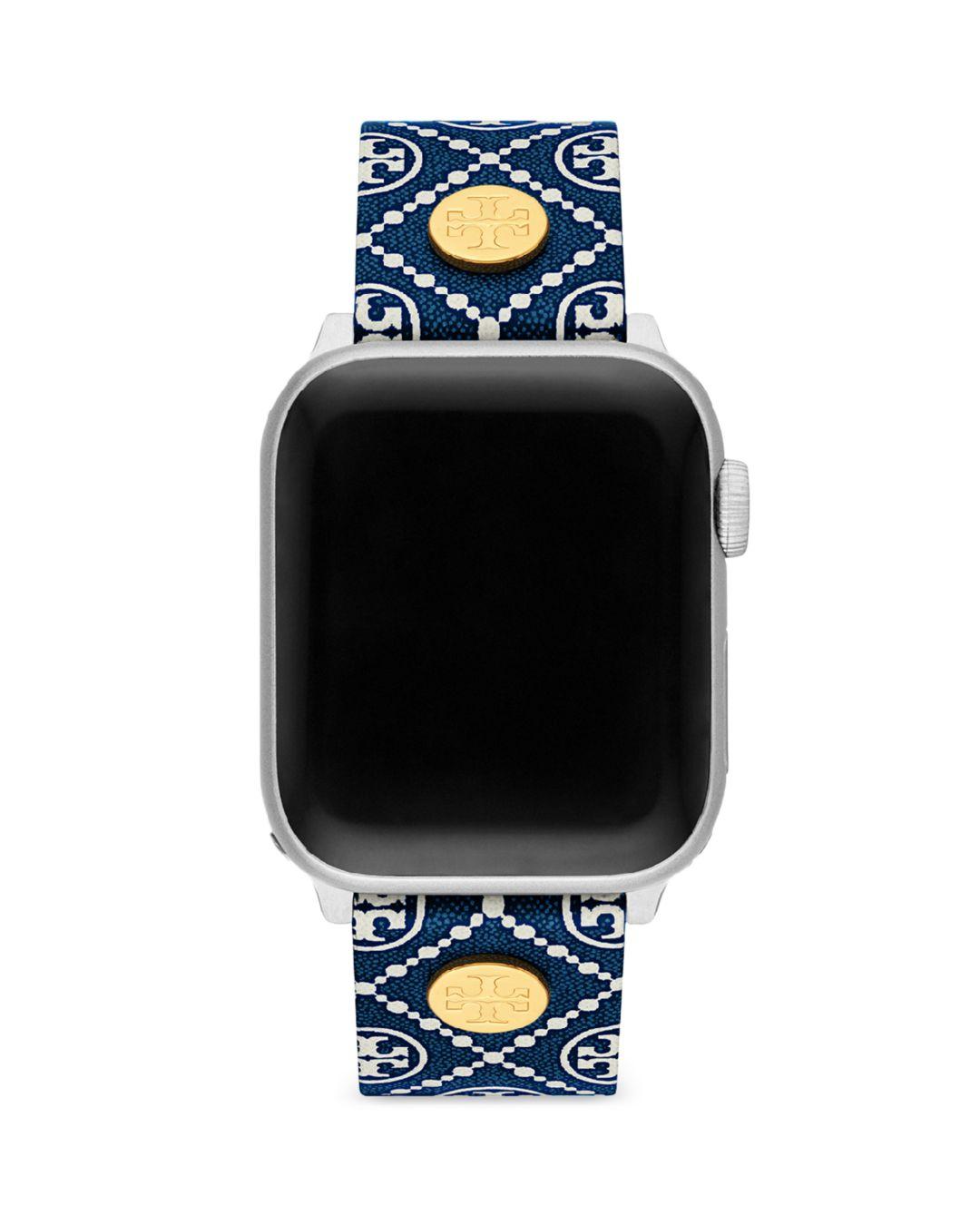 Tory Burch T Monogram Band For Apple Watch®, Navy Leather, 38 Mm - 40 Mm in  Blue | Lyst