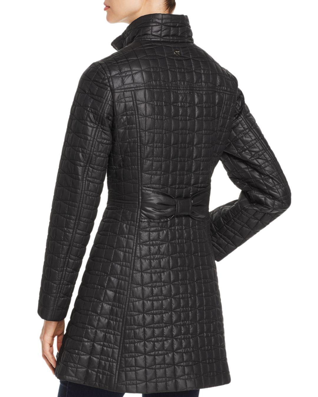kate spade bow quilted jacket